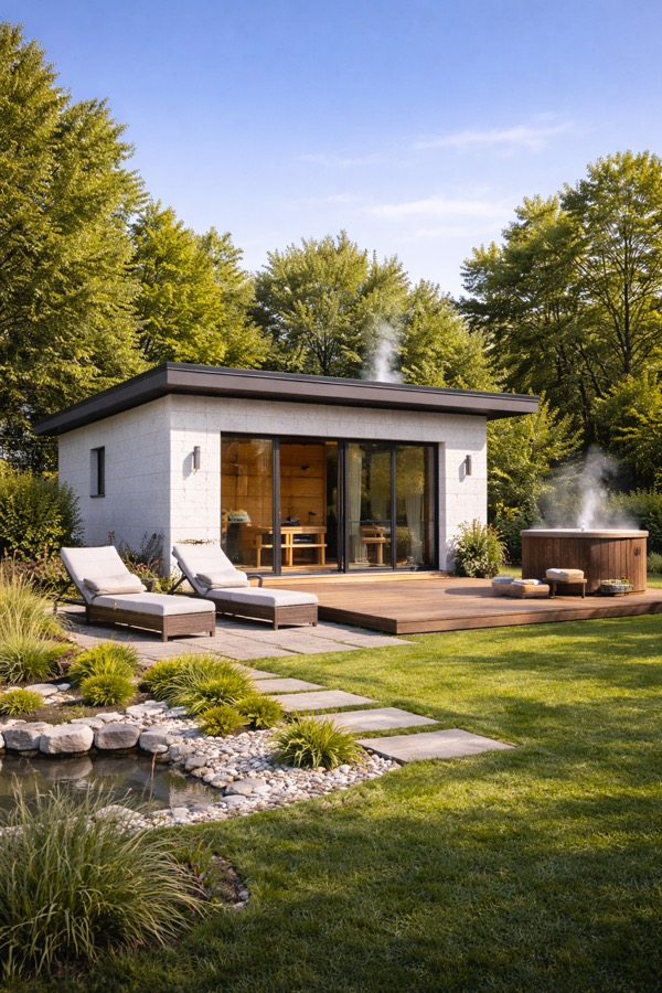 Строительство бани из газобетона